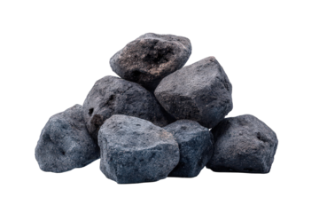 Heap of Dark Grayish Black Rocks on Transparent Background Macro Shot Mineral Specimen Isolated Simple Composition Stones Geology Gemstone Texture Backgrounds Geology Study