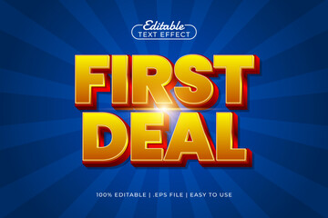 first deal editable text effect