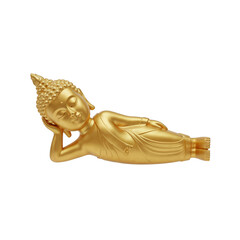 3D golden buddha isolated