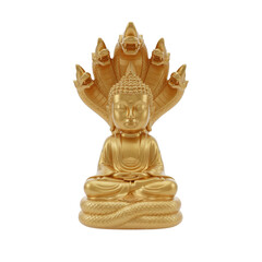 3D golden buddha isolated