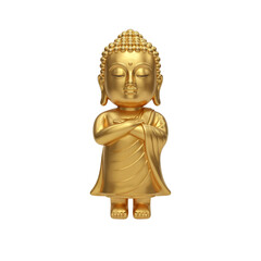 3D golden buddha isolated
