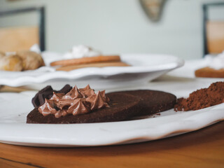  We enjoy homemade snacks, from chocolate to plain biscuits.