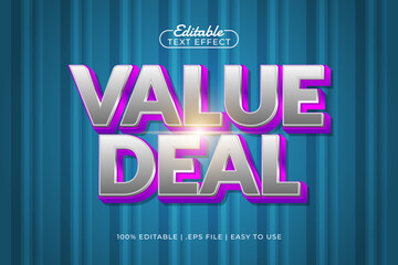 value deal editable text effect