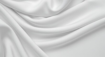 Obraz premium White silk fabric flowing and draped against a neutral background