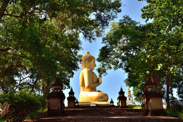 Phra Buddha Taksin Mingmongkol at Khao Kong Temple is the most famous landmark in Narathiwat, Thailand © Herotozero