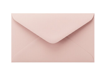 Elegant light pink envelope PNG isolated on transparent background for invitations and greetings cards design Stationery mockup