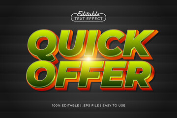 quick offer editable text effect