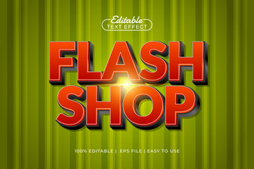 flash shop editable text effect