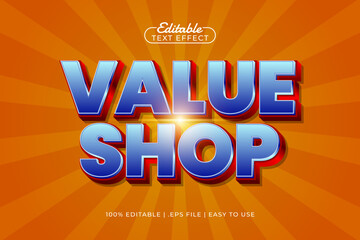 value shop editable text effect
