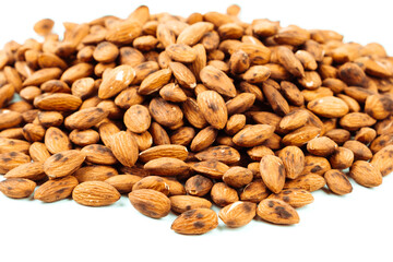 Roasted almonds close-up. A vegan superfood.