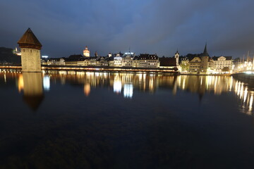 Obraz premium An evening walk around Lucerne