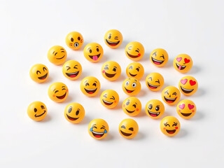3D Modern Emoticons Set with Different Reactions for Social Network