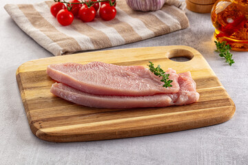 Raw Turkey breast fillet steak