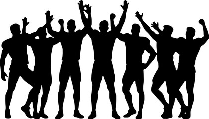 American Football Players Silhouette Bundle Illustration