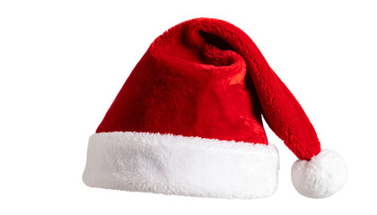 Red and white Santa hat accessory symbolizing Christmas and holiday season celebration