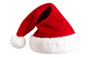 Red and white Santa hat accessory symbolizing Christmas and holiday season celebration