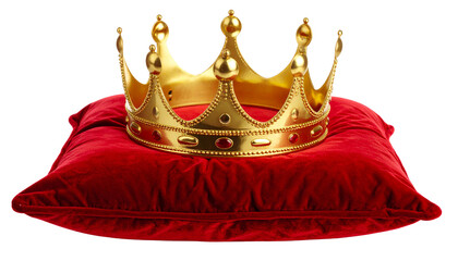 Golden royal crown illustration isolated on white background, a symbol of king, queen, and luxury jewelry