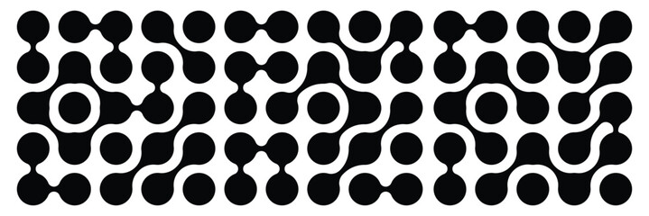 Set black metaballs isolated on a white background. Modern contemporary geometric shapes and elements. Metaball pattern. Liquid drops or morph shapes background.  eps 10 