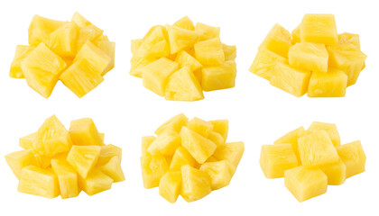 Yellow corn flakes background isolated on white resembling pills or tablets