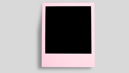 Retro instant photo frame with pink border offers a nostalgic touch for displaying your cherished...