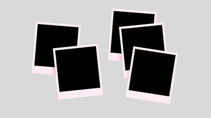 Create your memories with charming polaroid frames ready for customization, perfect for your projects now