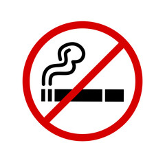 no smoking sign vector on white background