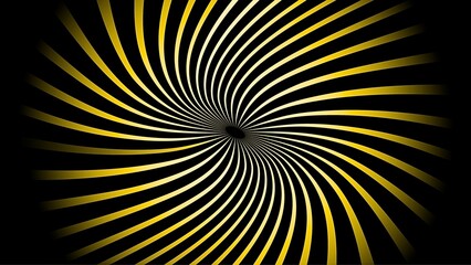 Dynamic gold spiral with hypnotic effect, perfect for modern design projects or eye-catching visual backgrounds