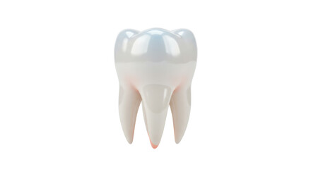 Realistic molar tooth isolated on transparent background, dental care concept in PNG format for medical and educational use