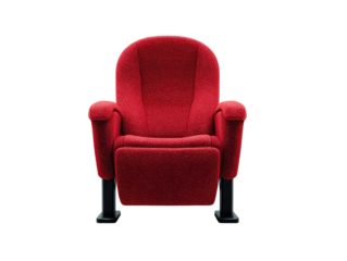 Red theater chair, front view