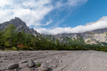 Wild alpine landscapes of the Wimbach Valley, Berchtesgaden Alps
