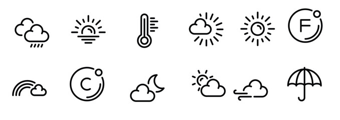  set of black vector icons isolated against white vector illustration