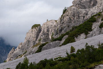 Wild alpine landscapes of the Wimbach Valley, Berchtesgaden Alps