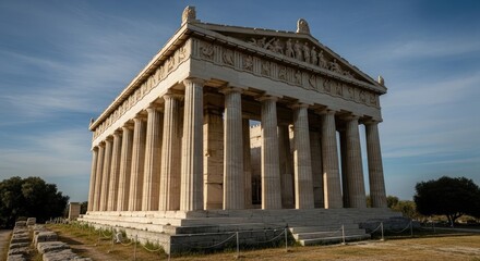 Obraz premium Ancient Greek Temple of Hephaestus in Athens Greece.