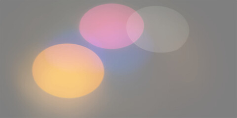 Bright blue sky background with abstract light flare and colorful bokeh design