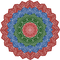 Signs and symbols. Circle pattern lotus or flower mandala art design. colorful, vintage, tradition, classic, dco, cycle, islamic, arabic, embroidery, bandana, Indian motifs, traditional, Turkish .