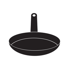 frying pan flat icon vector