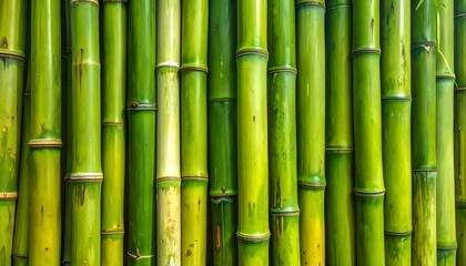 Dense bamboo forest with tall green stalks and soft filtered light—vertical rhythm and misty ambiance evoke peace, resilience, and ecological grace in minimalist natural sanctuary composition.