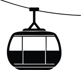 cable car silhouette, aerial tramway
