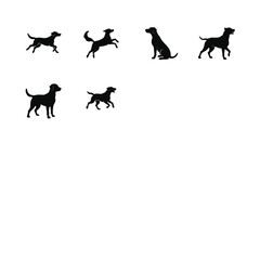 Stark Silhouette of a Labrador Retriever Dog vector illustration