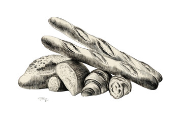 Illustration of Stacked Wood Logs and Twigs in White on Transparent Background for Design Element Use