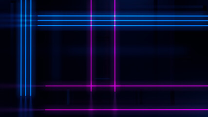 Dark abstract background with ultraviolet neon glow