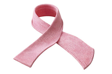 Textured Red Awareness Ribbon Symbol on Transparent Background 3D Rendering Detailed Texture Visual for Charitable Causes and Health Awareness Campaigns Against Black Backdrop