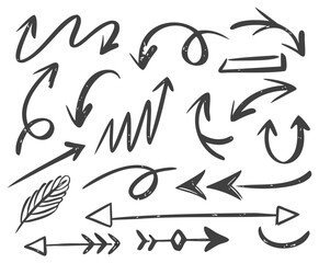 Abstract Retro Doodle Arrows