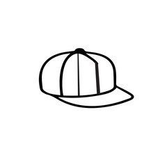 Fototapeta premium Simple Baseball Cap Line Art