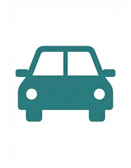 Teal car icon, front view (2)