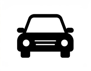 Simple black silhouette of a car (5)