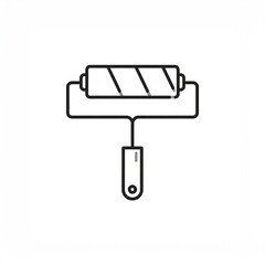 Simple line drawing of a paint roller