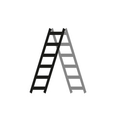 Step ladder icon. Simple household tool. Black gray colors. Vector equipment symbol.
