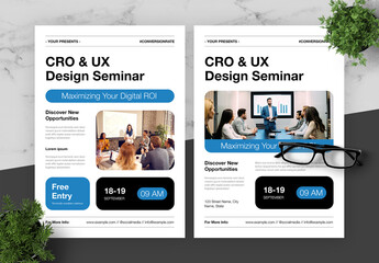 Blue Black Conversion Rate Optimization Lab Flyer 