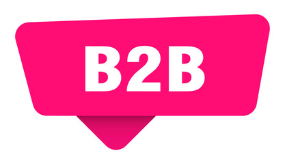 b2b magenta sticker isolated on transpatent background. b2b sign